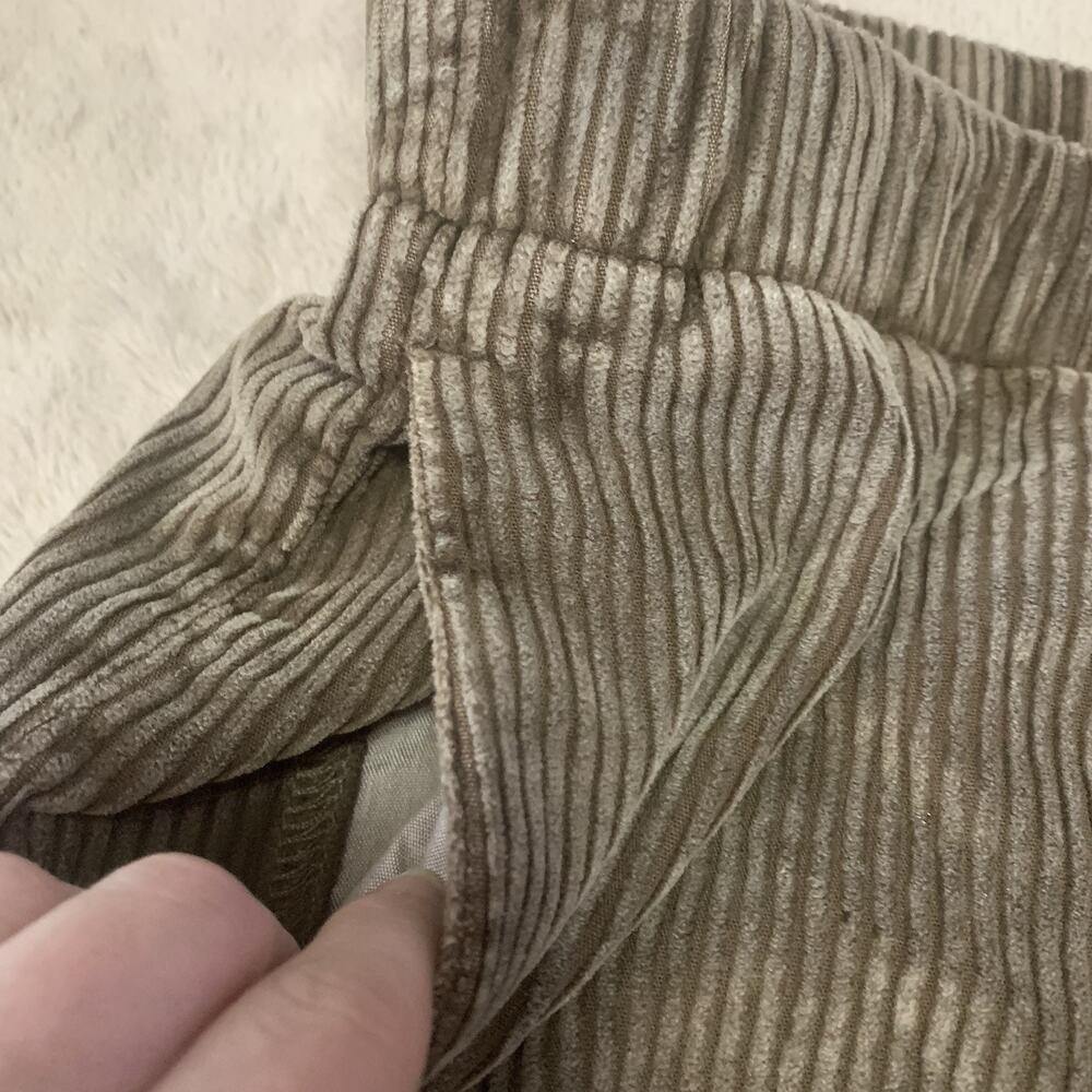American Eagle Corduroy Wide Leg Pants XL Brown Pull On Drawstring Baggy - Picture 4 of 14